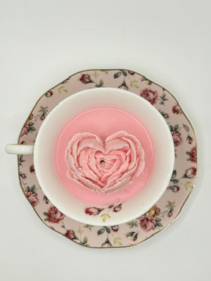 Tea Cup Rose Soy Candle
